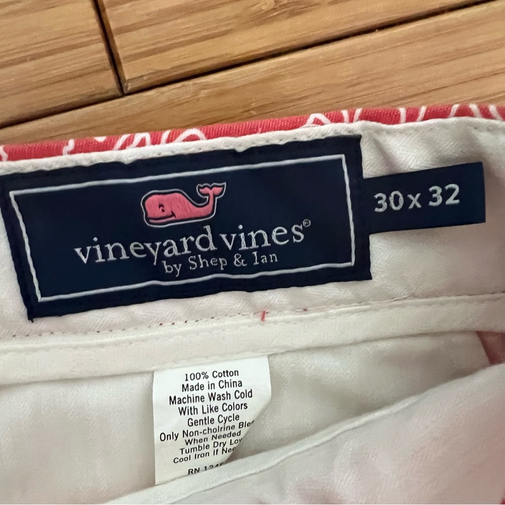 Vineyard Vines Men Slimfit Breaker Pants Tuna Outlet- Jetty Red 30x32 - Picture 4 of 6